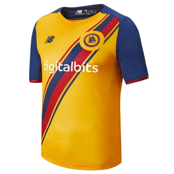 Tailandia Camiseta AS Roma Replica Tercera Ropa 2021/22 Amarillo